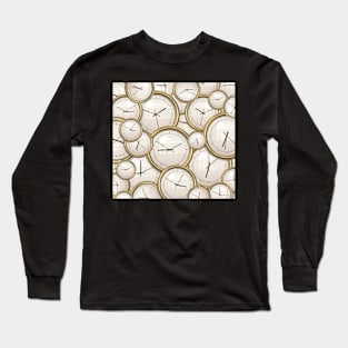 Gold Clocks Passing Time #1 Long Sleeve T-Shirt